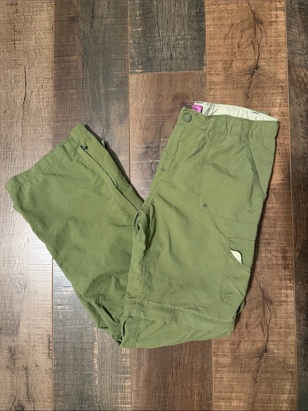 REI Olive Green Kids Detachable pants